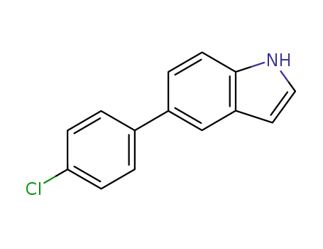 Molecular Structure of 163105-64-4 (1H-Indole, 5-(4-chlorophenyl)-)
