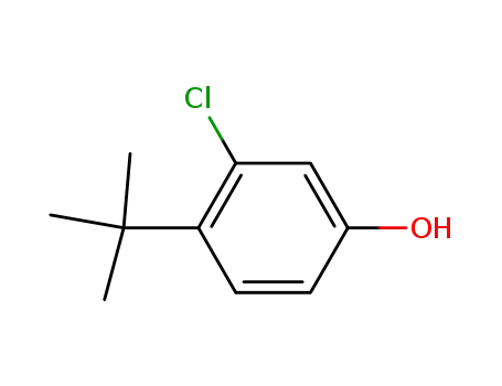 Molecular Structure of 34593-73-2 (Phenol, 3-chloro-4-(1,1-dimethylethyl)-)