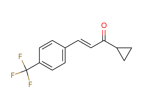 Molecular Structure of 72881-74-4 ((E)-1-cyclopropyl-3-(4-(trifluoromethyl)phenyl)prop-2-en-1-one)