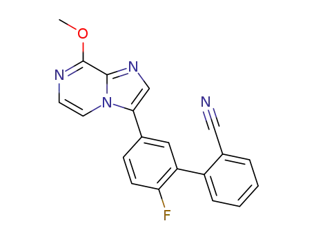 2'-fluoro-5'-(8-methoxyimidazo[1,2-a]pyrazin-3-yl)-biphenyl-2-carbonitrile