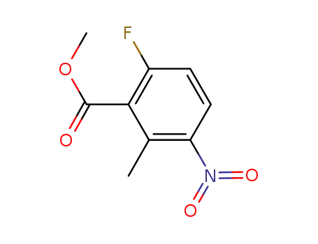 Molecular Structure of 1079992-97-4 (methyl 6-fluoro-2-methyl-3-nitrobenzoate)