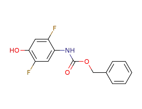 Molecular Structure of 871681-62-8 (Carbamic acid, (2,5-difluoro-4-hydroxyphenyl)-, phenylmethyl ester)