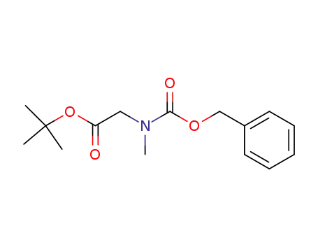 Molecular Structure of 101644-79-5 (Glycine, N-methyl-N-[(phenylmethoxy)carbonyl]-, 1,1-dimethylethyl ester)