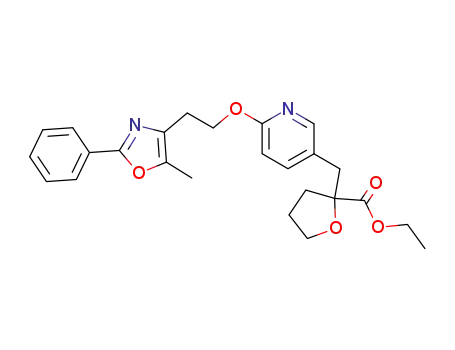 ethyl 2-({6-[2-(5-methyl-2-phenyl-1,3-oxazol-4-yl)ethoxy]pyridin-3-yl}methyl)tetrahydrofuran-2-carboxylate