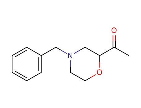 Molecular Structure of 852237-34-4 (1-(4-Benzylmorpholin-2-Yl)Ethan-1-One)