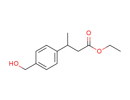 Benzenepropanoic acid, 4-(hydroxymethyl)--ba--methyl-, ethyl ester (9CI)