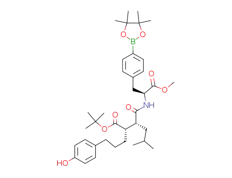 (2S,3R)-2-[3-(4-Hydroxy-phenyl)-propyl]-3-{(S)-1-methoxycarbonyl-2-[4-(4,4,5,5-tetramethyl-[1,3,2]dioxaborolan-2-yl)-phenyl]-ethylcarbamoyl}-5-methyl-hexanoic acid tert-butyl ester