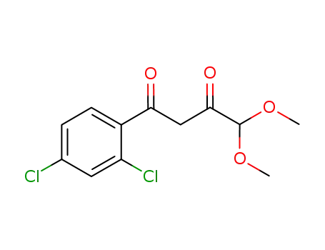 Molecular Structure of 857074-14-7 (1-(2,4-dichlorophenyl)-4,4-dimethoxybutane-1,3-dione)