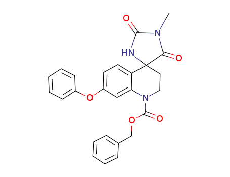 7-phenoxy-3,4-dihydro-2H-quinoline-1-carboxylic acid benzyl ester-4-spiro-5'-3'-methyl-imidazolidine-2',4'-dione