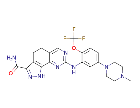 8-{[5-(4-methylpiperazin-1-yl)-2-(trifluoromethoxy)phenyl]amino}-4,5-dihydro-1H-pyrazolo[4,3-h]quinazoline-3-carboxamide