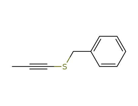 Benzene, [(1-propynylthio)methyl]-
