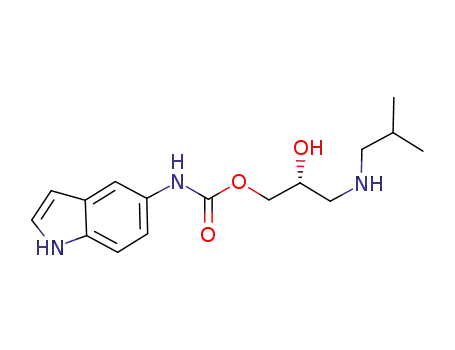 (+)-(1H-indol-5-yl)-carbamic acid (2R)-hydroxy-3-isobutylamino-propyl ester