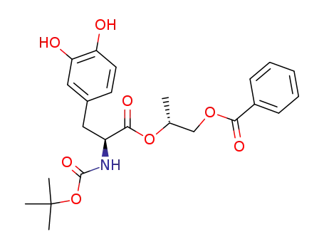 (1R)-1-methyl-2-phenylcarbonyloxyethyl (2S)-3-(3,4-dihydroxyphenyl)-2-[(tert-butoxy)carbonylamino]propanoate