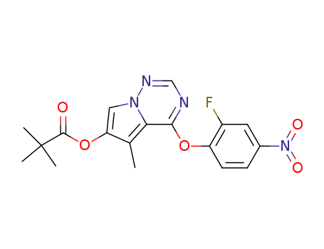 Propanoic acid, 2,2-dimethyl-,
4-(2-fluoro-4-nitrophenoxy)-5-methylpyrrolo[2,1-f][1,2,4]triazin-6-yl ester