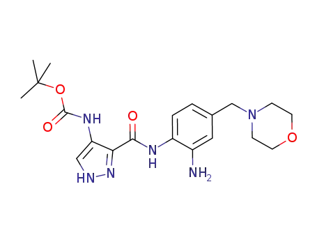[3-(2-amino-4-morpholin-4-ylmethyl-phenylcarbamoyl)-1H-pyrazol-4-yl]-carbamic acid tert-butyl ester