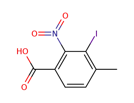 Molecular Structure of 882679-22-3 (3-Iodo-4-methyl-2- nitrobenzoicacid)