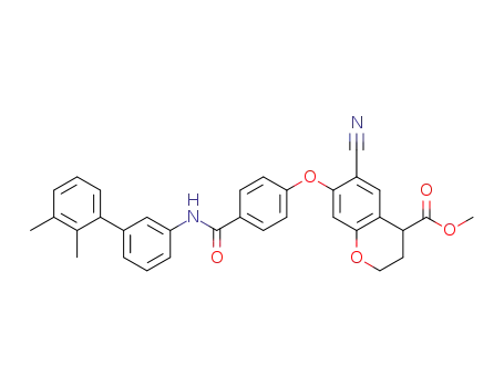 methyl 6-cyano-7-(4-(2',3'-dimethylbiphenyl-3-ylcarbamoyl)phenoxy)chroman-4-carboxylate