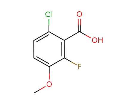 Molecular Structure of 886499-58-7 (6-CHLORO-2-FLUORO-3-METHOXYBENZOIC ACID)