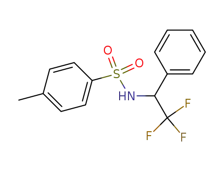 Molecular Structure of 235418-61-8 (Benzenesulfonamide, 4-methyl-N-(2,2,2-trifluoro-1-phenylethyl)-)