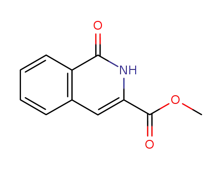 Molecular Structure of 69454-42-8 (3-Isoquinolinecarboxylic acid, 1,2-dihydro-1-oxo-, methyl ester)