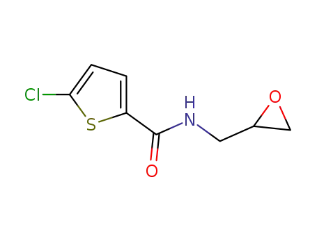 Molecular Structure of 348626-26-6 (5-chloro-N-(oxiran-2-ylmethyl)thiophene-2-carboxamide)