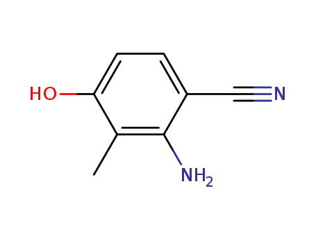 Molecular Structure of 102569-26-6 (2-aMino-4-hydroxy-3-Methylbenzonitrile)