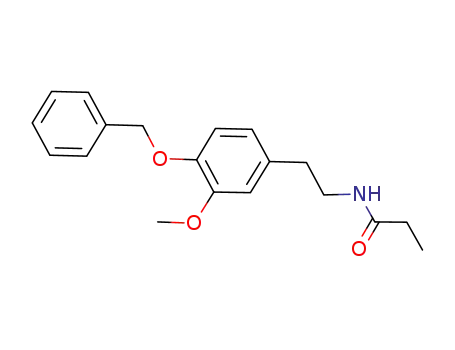 Molecular Structure of 1032821-81-0 (N-[2-(4-benzyloxy-3-methoxyphenyl)ethyl]propionamide)