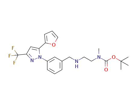 tert-butyl 2-(3-(5-(furan-2-yl)-3-(trifluoromethyl)-1H-pyrazol-1-yl)benzylamino)-ethyl(methyl)carbamate