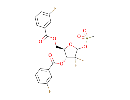2-deoxy-2,2-difluoro-D-ribofuranose-3,5-bis-(3-fluorobenzoyloxy)-1-methanesulfonate