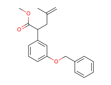 Molecular Structure of 1257397-43-5 (methyl 2-(3-(benzyloxy)phenyl)-4-methylpent-4-enoate)
