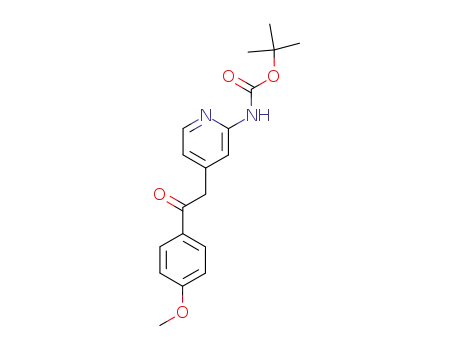 1-(4-methoxyphenyl)-2-(2-tert-butoxycarbonylamino-pyridin-4-yl)ethanone