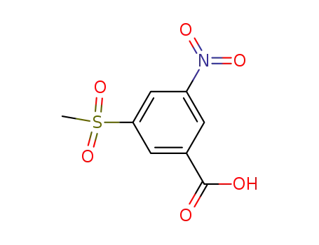 Molecular Structure of 58123-66-3 (Benzoic acid, 3-(methylsulfonyl)-5-nitro-)
