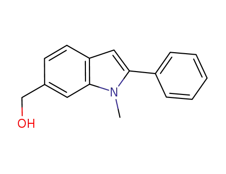 Molecular Structure of 1013932-70-1 ((1-methyl-2-phenyl-1H-indol-6-yl)methanol)