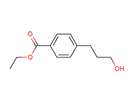 Molecular Structure of 98092-75-2 (Benzoic acid, 4-(3-hydroxypropyl)-, ethyl ester)