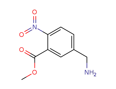 Molecular Structure of 741228-89-7 (Benzoic acid, 5-(aminomethyl)-2-nitro-, methyl ester (9CI))