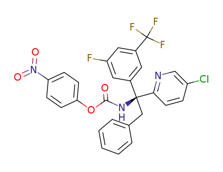 (S)-4-nitrophenyl 1-(5-chloropyridin-2-yl)-1-(3-fluoro-5-(trifluoromethyl)phenyl)-2-phenylethylcarbamate