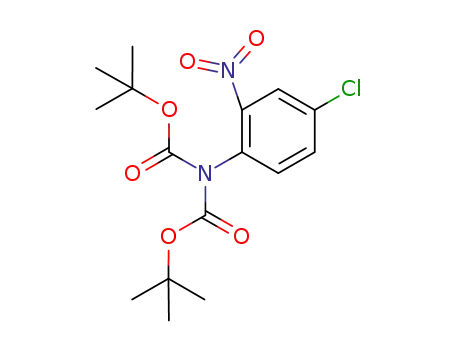 Molecular Structure of 1040363-35-6 (tert-butyl N-[(tert-butoxy)carbonyl]-N-(4-chloro-2-nitrophenyl)carbamate)