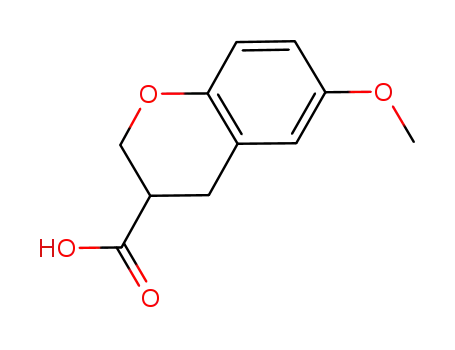 Molecular Structure of 182570-26-9 (6-METHOXY-CHROMAN-3-CARBOXYLIC ACID)