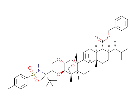 benzyl (1S,4aR,6aS,7R,8R,10aR,10bR,12aR,14R,15R)-8-[(1R)-1,2-dimethylpropyl]-14-methoxy-15-[[(2S)-2,3,3-trimethyl-2-[[(4-methylphenyl)sulfonyl]amino]butyl]oxy]-1,6,6a,7,8,9,10,10a,10b,11,12,12a-dodecahydro-1,6a,8,10a-tetramethyl-4H-1,4a-propano-2H-phenanthro[1,2-c]pyran-7-carboxylate