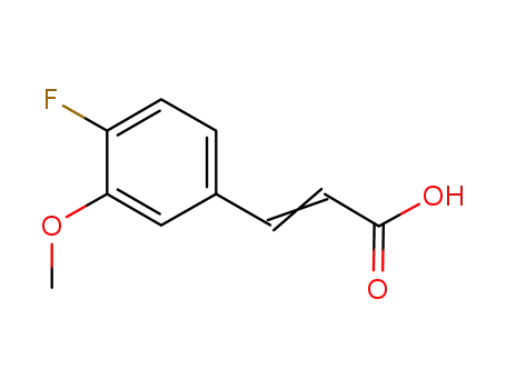 Molecular Structure of 630424-79-2 (4-Fluoro-3-methoxycinnamic acid)
