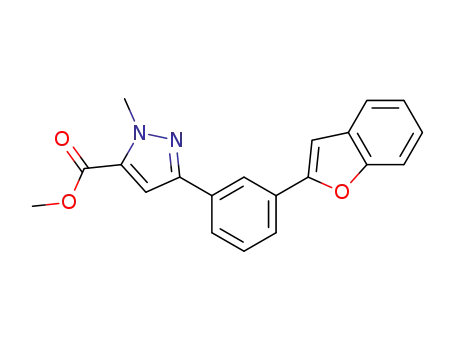 5-(3-benzofuran-2-yl-phenyl)-2-methyl-2H-pyrazole-3-carboxylic acid methyl ester