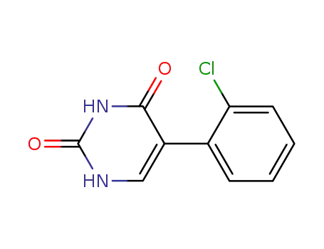 Molecular Structure of 830346-36-6 (2,4(1H,3H)-Pyrimidinedione, 5-(2-chlorophenyl)-)
