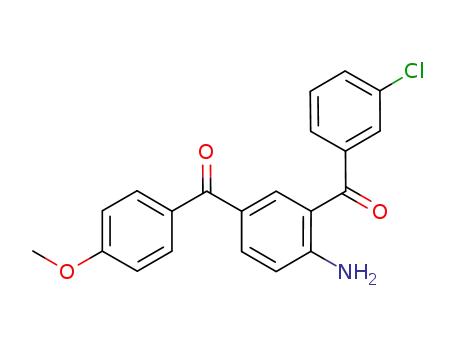 Molecular Structure of 615277-26-4 ([2-amino-5(4-methoxybenzoyl)phenyl](3-chlorophenyl)-methanone)