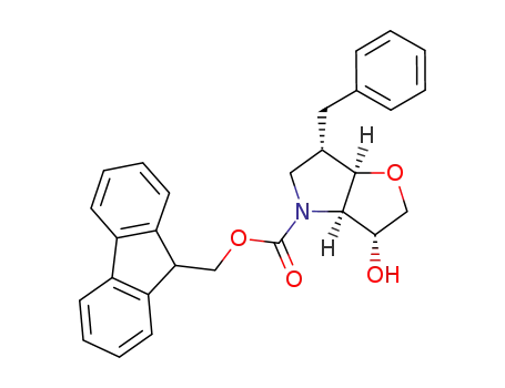 (3R,3aR,6S,6aR)-(9H-fluoren-9-yl)methyl 6-benzyl-3-hydroxytetrahydro-2H-furo[3.2-b]pyrrole-4(5H)-carboxylate