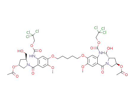 1,1'-[[(pentane-1,5-diyl)dioxy]bis[(2S,4R)-[5-methoxy-1,4-phenylene-2-(2,2,2-trichloroethoxycarbonylamino)]carbonyl]]bis[2-hydroxymethyl-4-hydroxyacetylpyrrolidine]