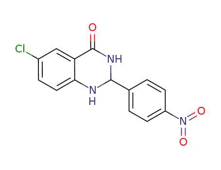 Molecular Structure of 1021953-84-3 (6-chloro-2-(4-nitrophenyl)-2,3-dihydroquinazolin-4(1H)-one)