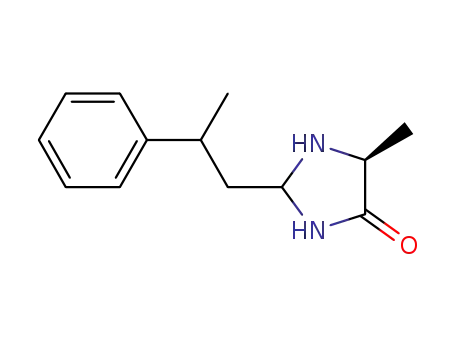 Molecular Structure of 1084907-53-8 ((5S)-5-methyl-2-(2-phenylpropyl)imidazolidin-4-one)