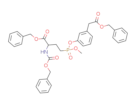 benzyl 2-(N-benzyloxycarbonylamino)-4-{[3-(benzyloxycarbonylmethyl)phenyl] (methyl)phosphono}butanoate