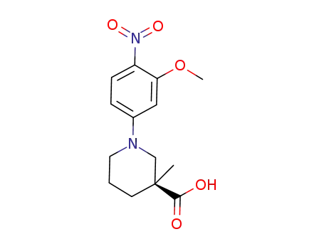 (S)-1-(3-methoxy-4-nitro-phenyl)-3-methyl-piperidine-3-carboxylic acid