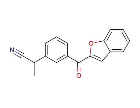 Molecular Structure of 891658-41-6 (2-[3-(benzofuran-2-carbonyl)phenyl] propionitrile)
